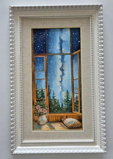 Oil on canvas - The Starry Night, painting number two