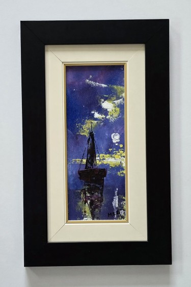 Oil on canvas - Purple Night at Sea