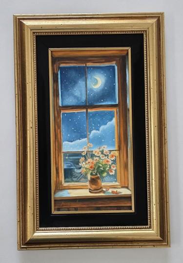 Oil on canvas - When night blossoms, beautiful