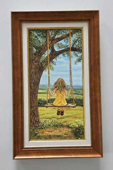 Oil on canvas - Childhood Summer, beautiful