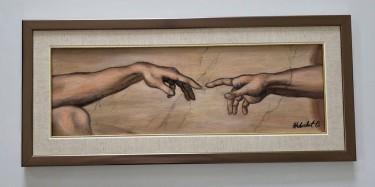 Oil on canvas - The Creation of Adam, beautiful, Painting Dusko Dule