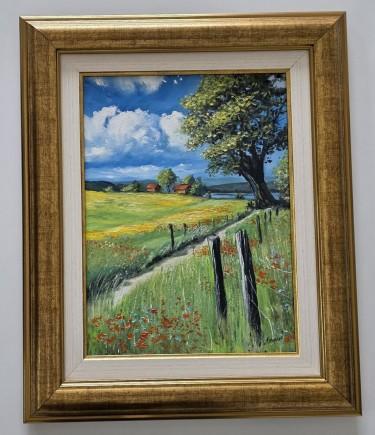 Oil on canvas - Under the canopy of summer, beautiful