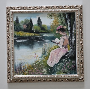 Oil on canvas - Portrait of a lady, beautiful