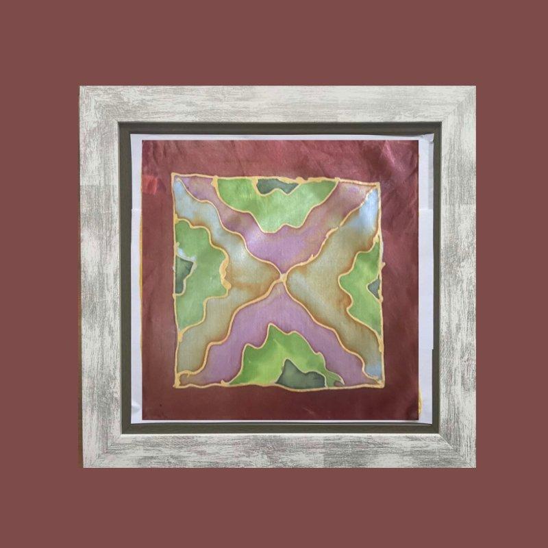 Playful colors on silk, Painting Biljana Pejcic