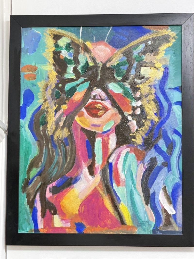 Butterfly in the gaze, Painting Biljana Pejcic