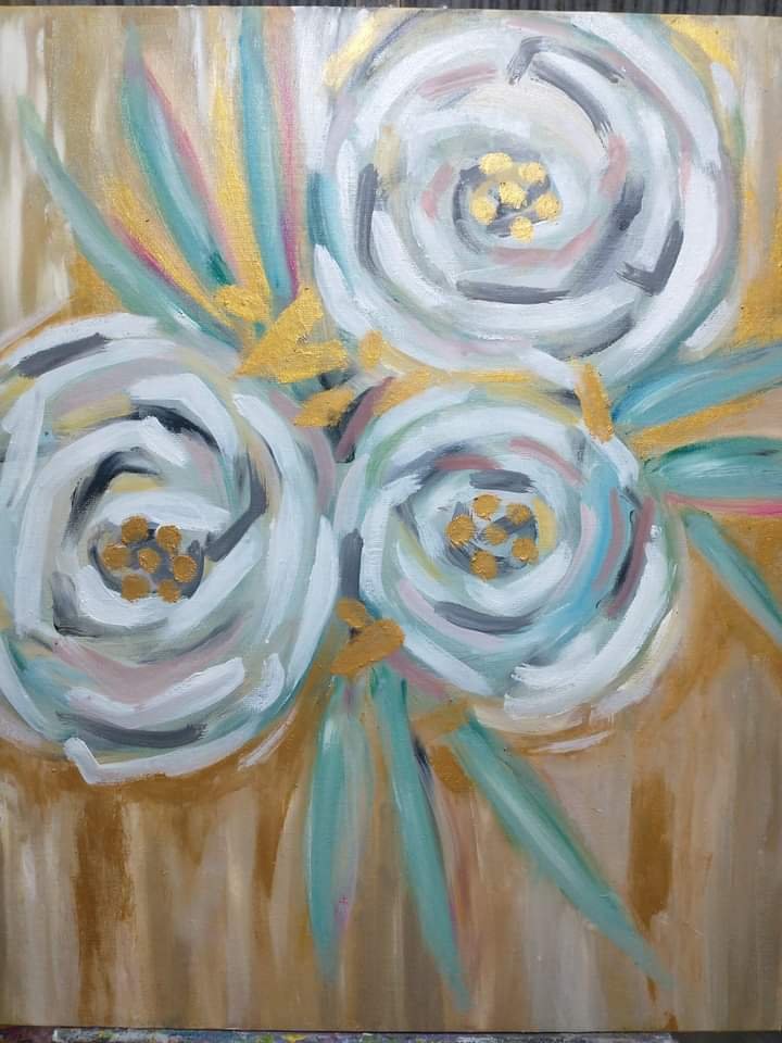 White and gold, Painting Slađana Đorđević