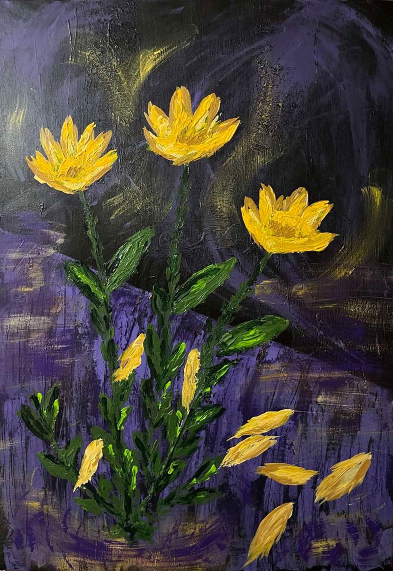 The glow of flowers, Painting Jelena Lukić
