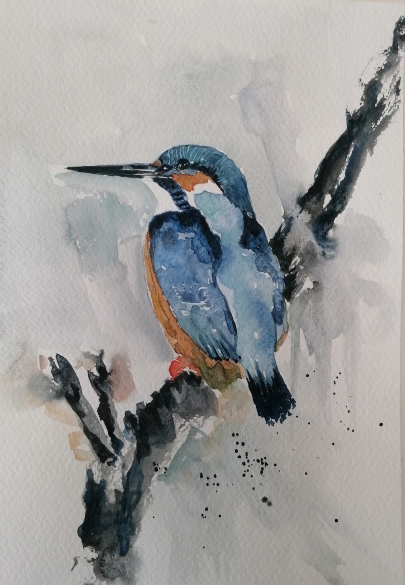 A bird, Painting Zorica Bugarski