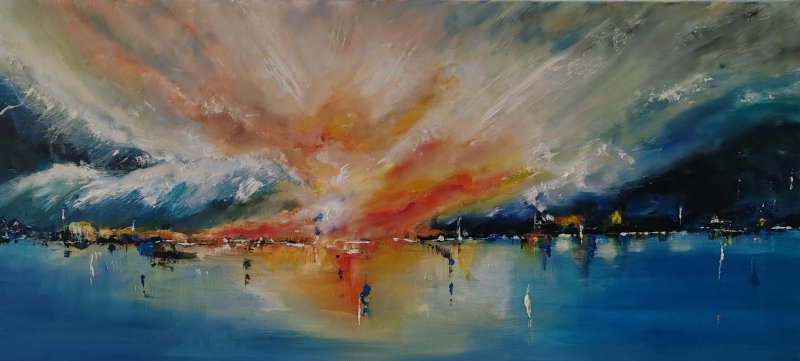 Sunset, Painting Tamara Miskovic