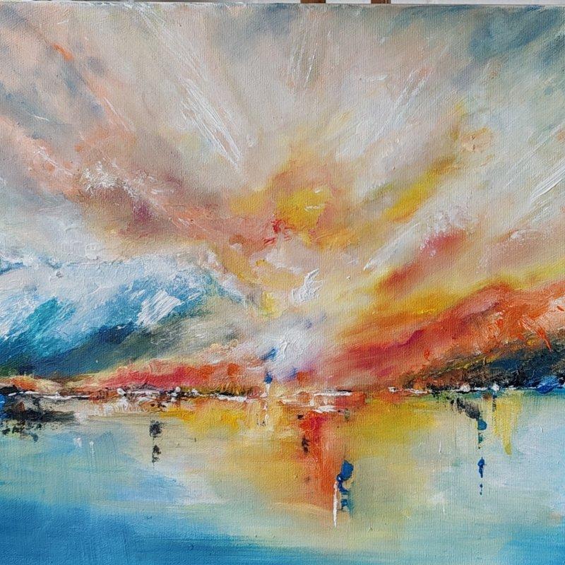 Sunset, Painting Tamara Miskovic