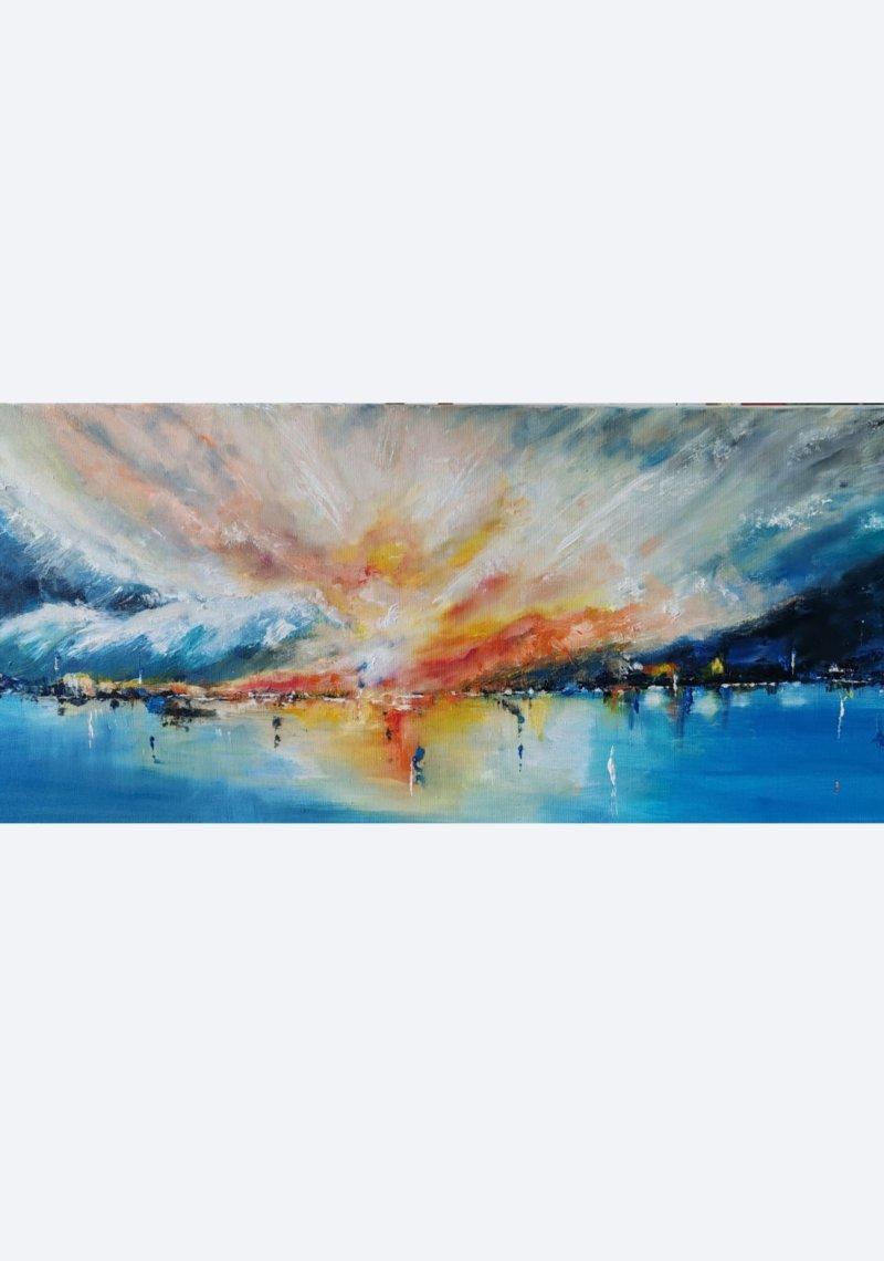 Sunset, Painting Tamara Miskovic