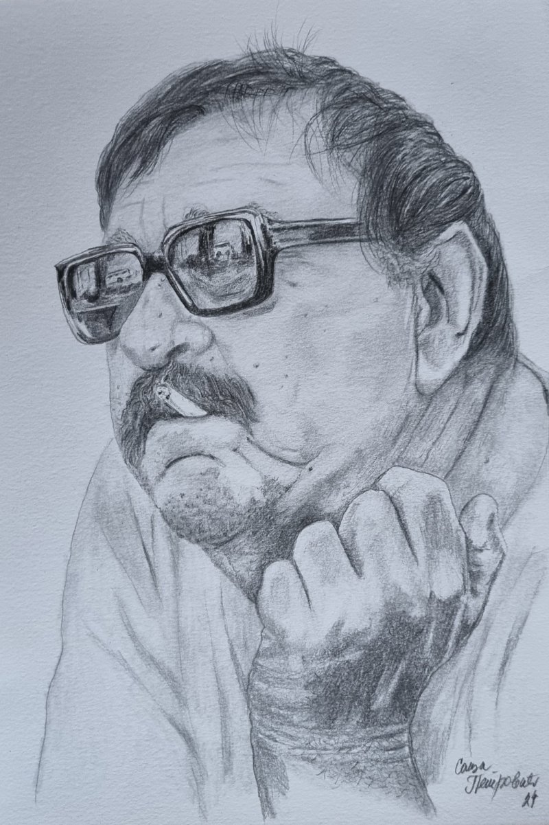 Portrait of Pavle Vuisic, Painting Sanja Petrovic