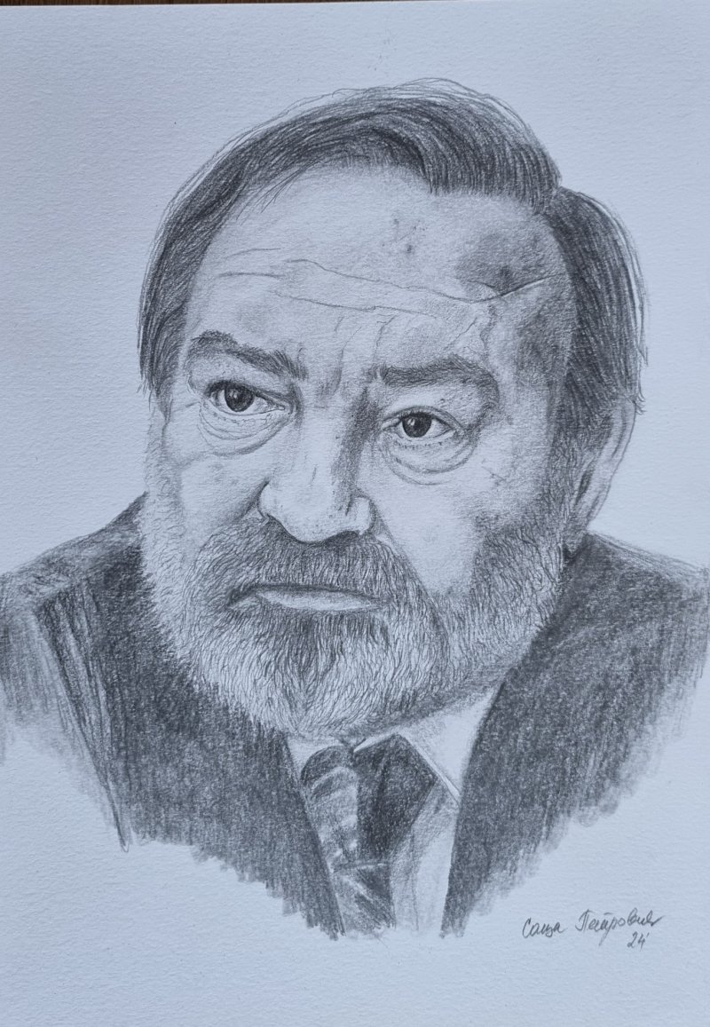 Portrait of Danilo Bata Stojkovic, Painting Sanja Petrovic