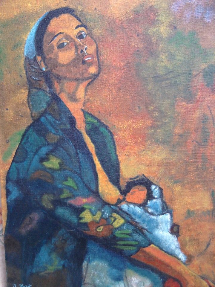 Mother with Child, Painting Dragan Živanović