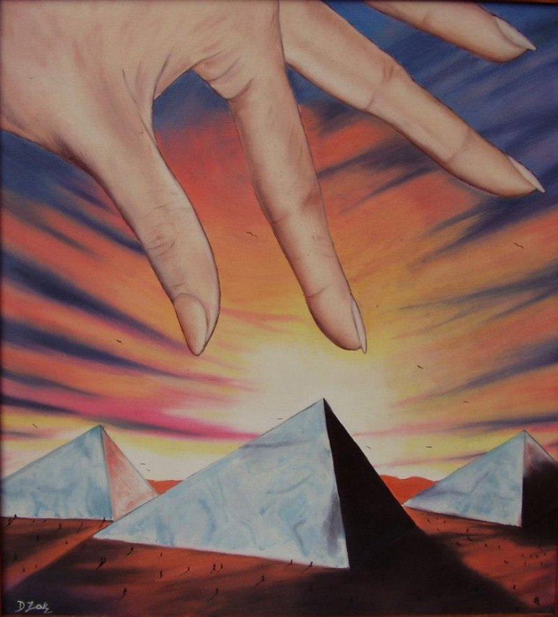 Mystic pyramids, Painting Dragan Živanović