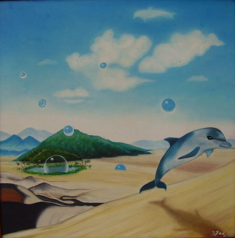 Imagination - dolphin, Painting Dragan Živanović