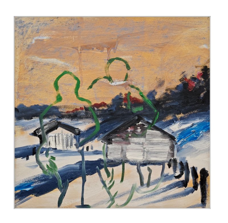Walking in snow, Painting Sandra Ninić Petrić