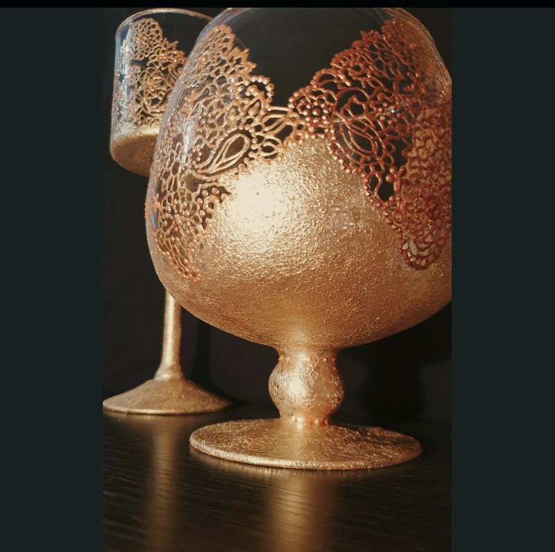 Handpainting glass, with glass colors, Handicraft Nadica Dragusev