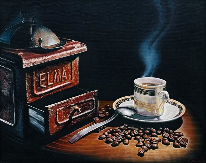 Coffe box, Painting Stevan Sucevic