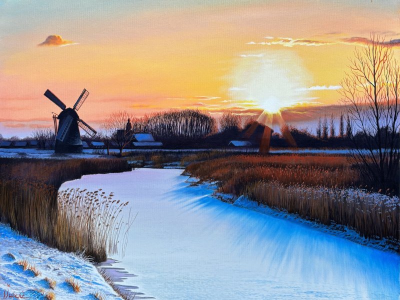 Windmill, Painting Stevan Sucevic