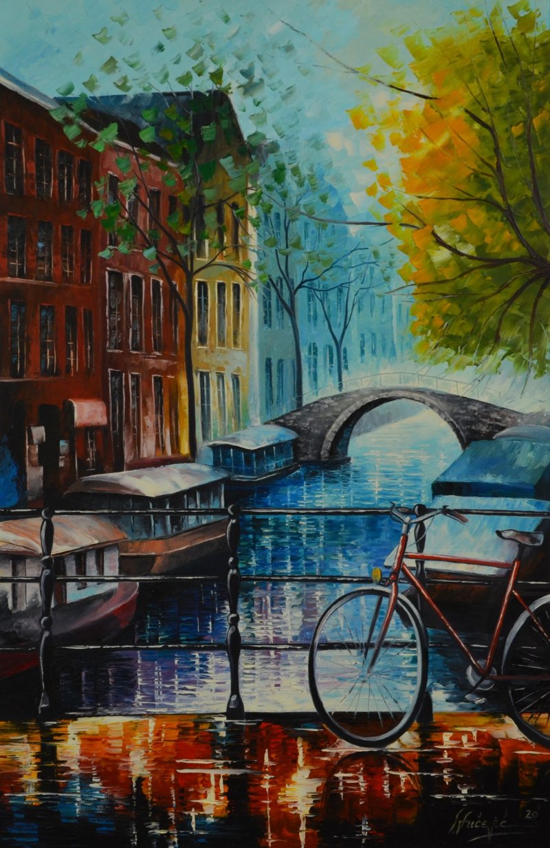 Amsterdam, Painting Stevan Sucevic
