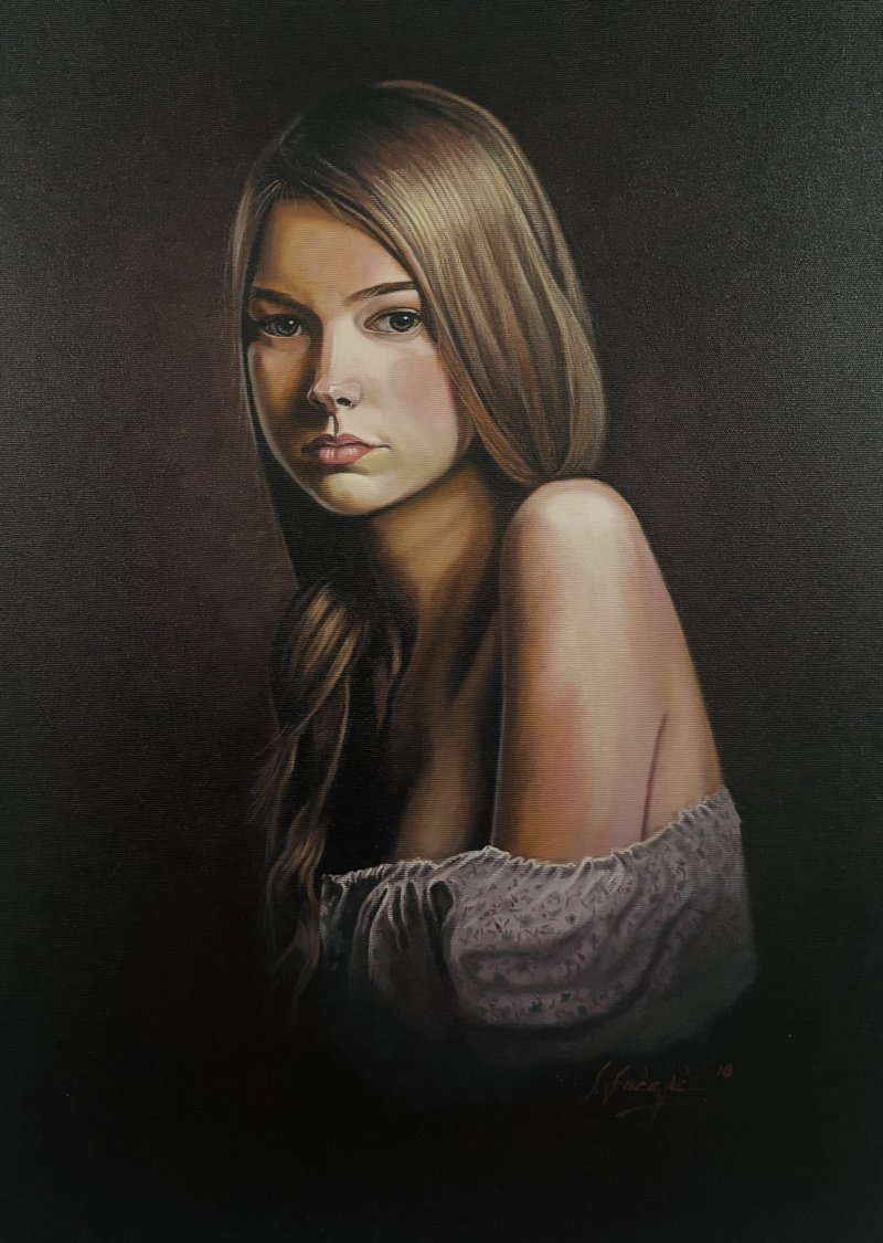 A girl, Painting Stevan Sucevic
