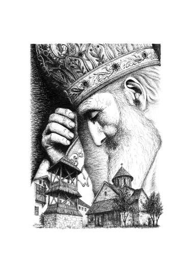 Drawing of Serbian Patriarch Pavle