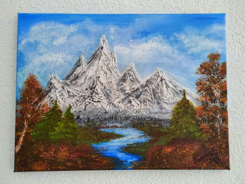 Mountain range, Painting Marina Palamarević
