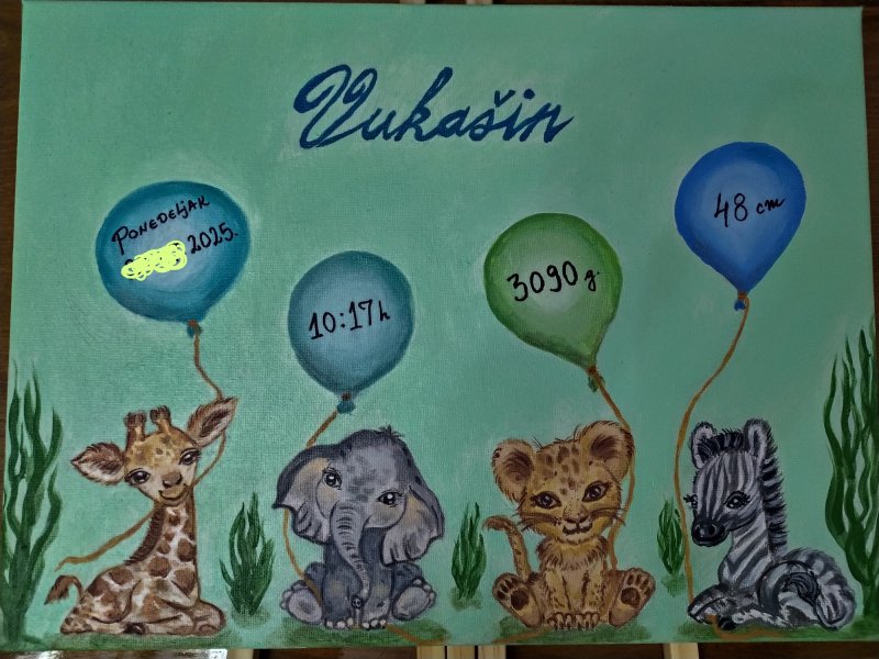 Baby card, Painting Marina Palamarević