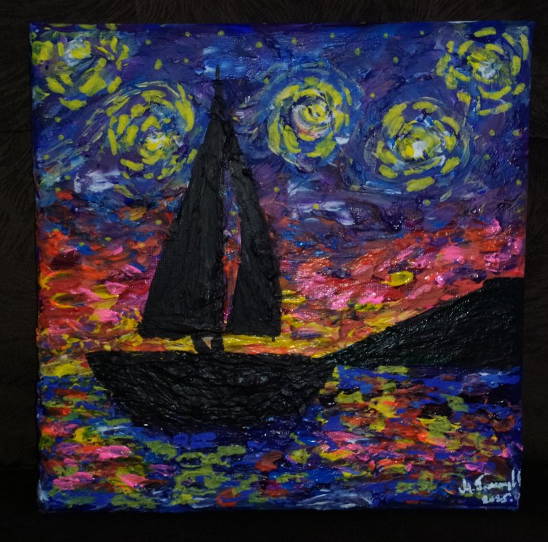 Sailing ship, Painting Marina Palamarević