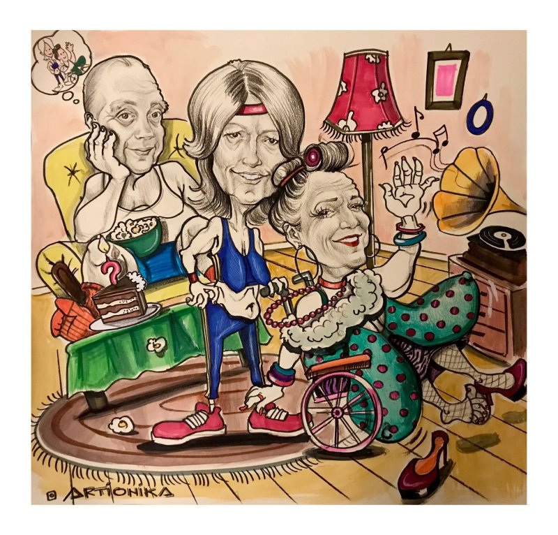 karikatura Prijatelji, Slika Sanja Dimitrijevic