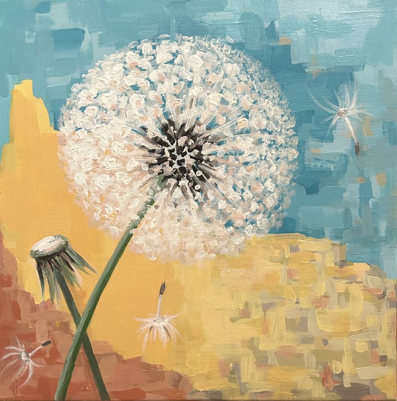 Painting Dandelion by Magdalena Nikolic - Acrylic on Canvas
