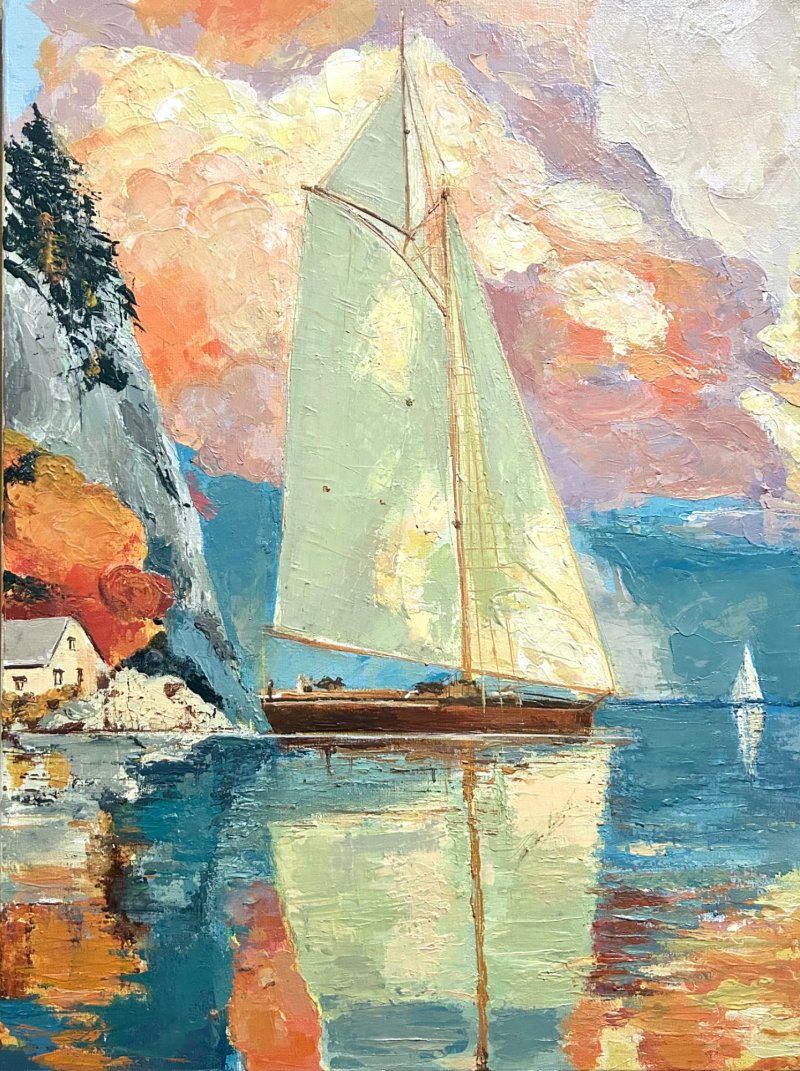Quiet Harbor, Painting Magdalena Nikolic