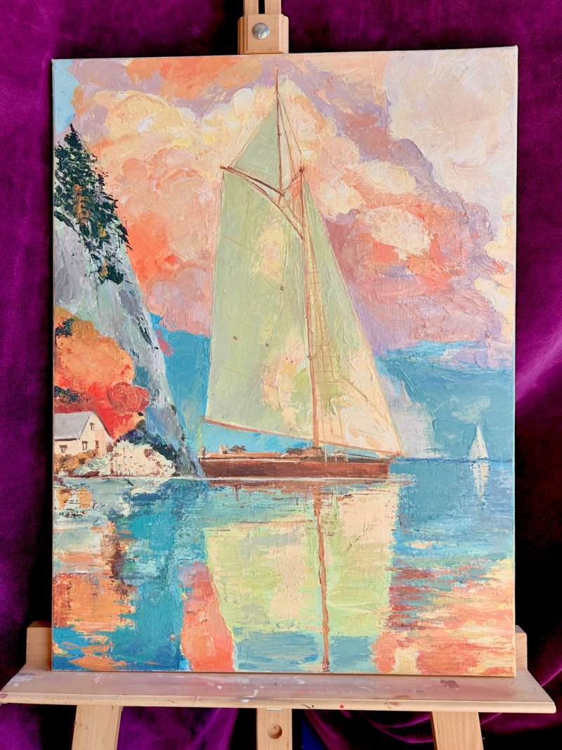 Quiet Harbor, Painting Magdalena Nikolic
