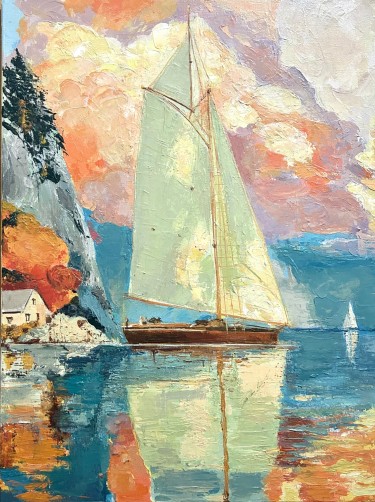 Quiet Harbor, Painting Magdalena Nikolic