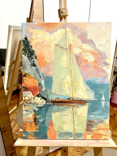 Quiet Harbor, Painting Magdalena Nikolic