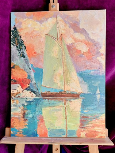 Quiet Harbor, Painting Magdalena Nikolic