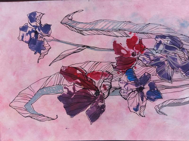 Flowers, Painting Aleksandra Milojkovic