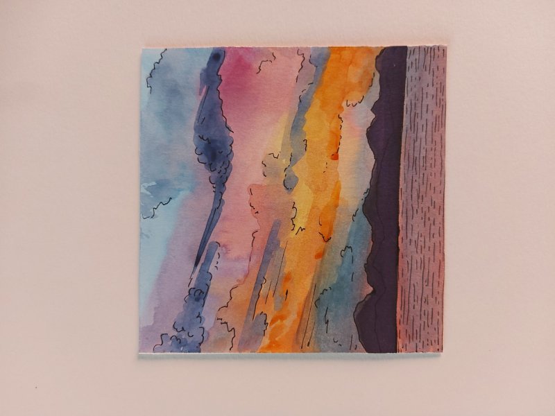 Sunset, Painting Aleksandra Milojkovic