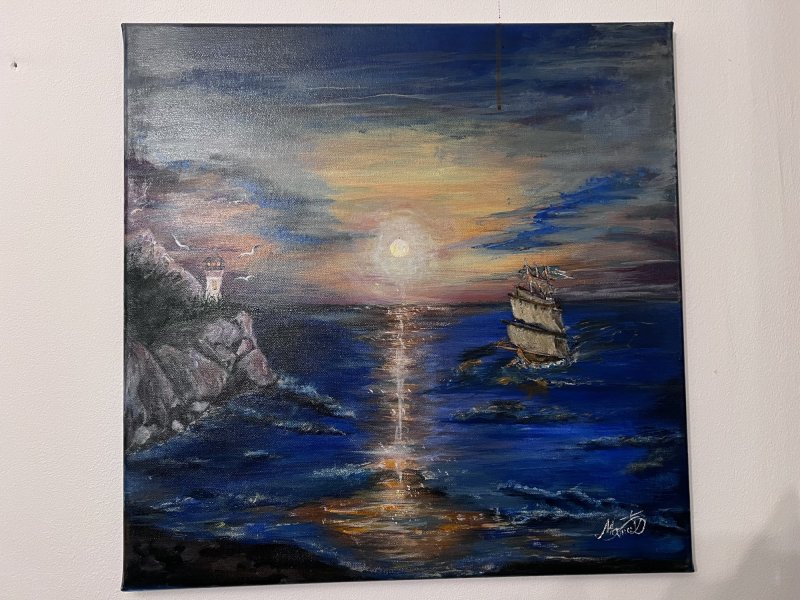 Sea side, Painting Atelier Zmijanjski Vez