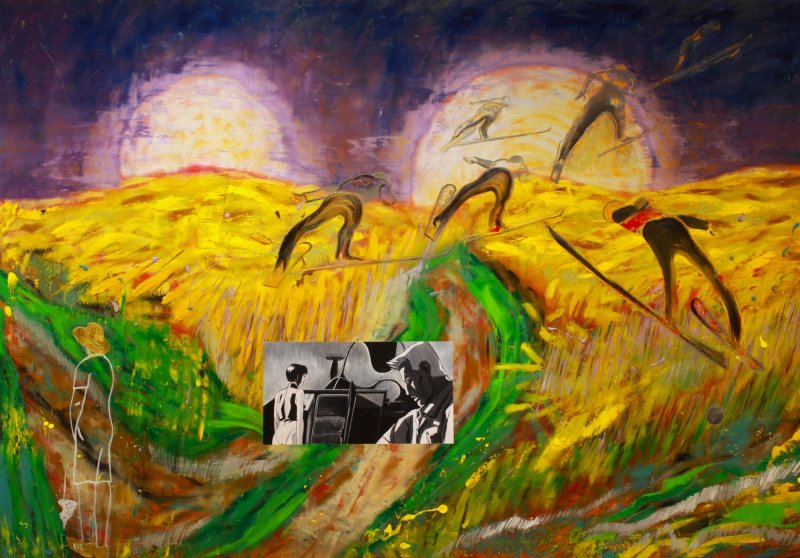 Pissing against the wind, Painting Nemanja Petric