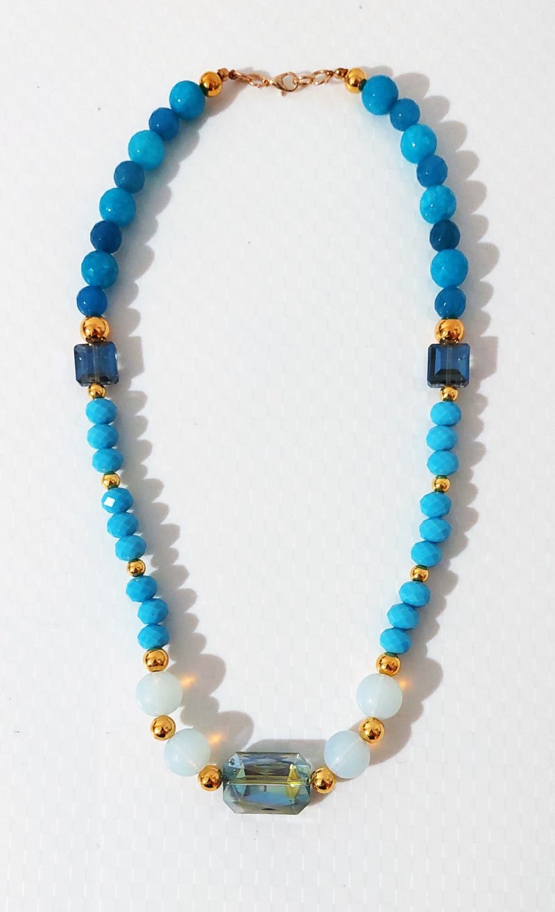 Aqua necklace, Handicraft Stasa Kovacevic