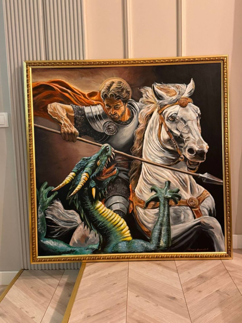 Saint George fighting the dragon