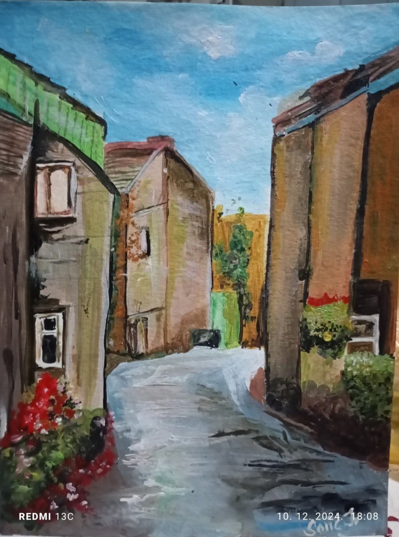 The street, Painting Isidora Sarić