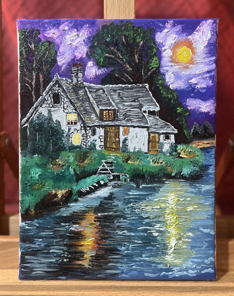Nightfall, Painting Ljubica Mitrovic