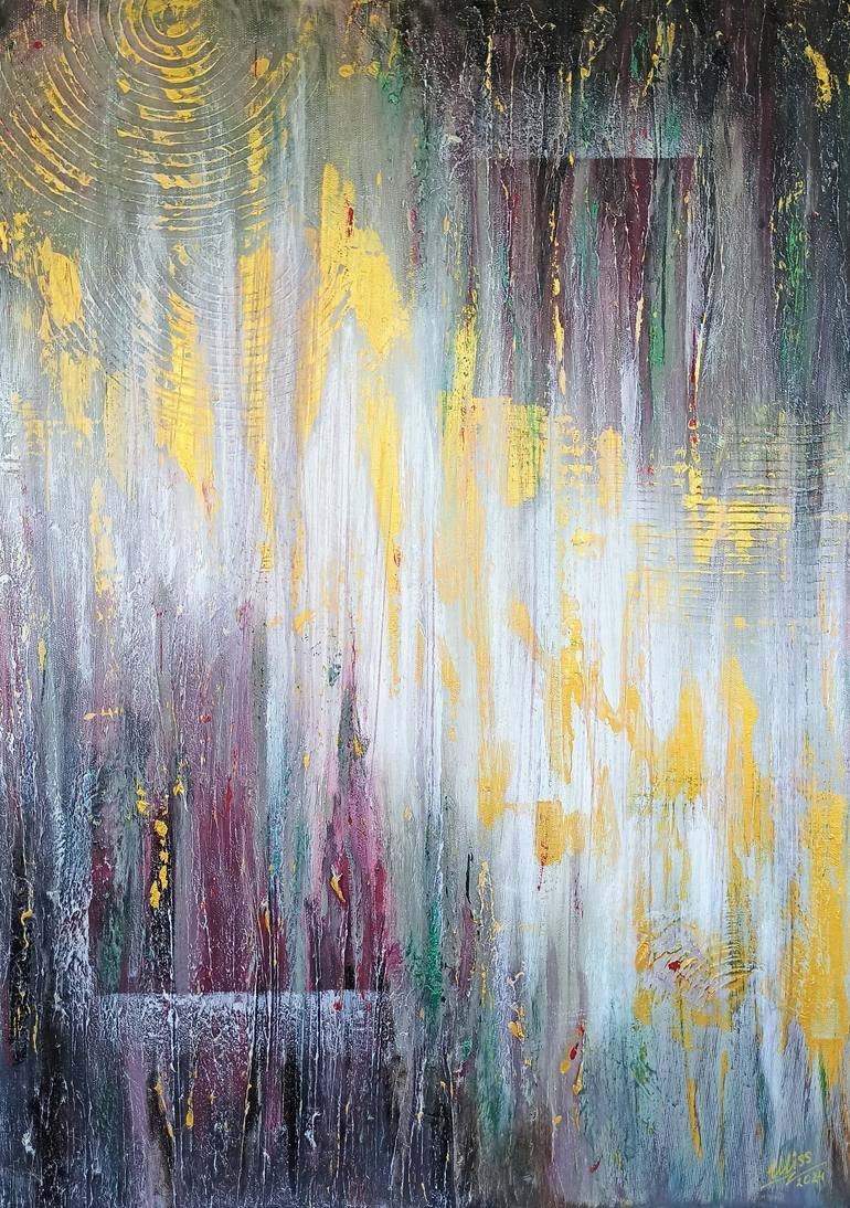 Abstraction of the Golden Islands, Painting Uliana Saiapina
