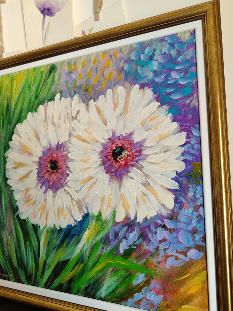 Daisies, Painting Jelena Dugandzija
