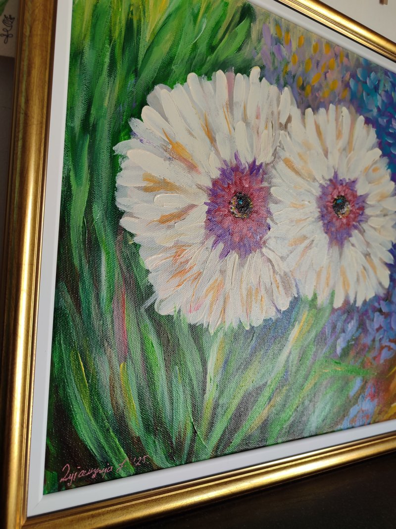 Daisies, Painting Jelena Dugandzija