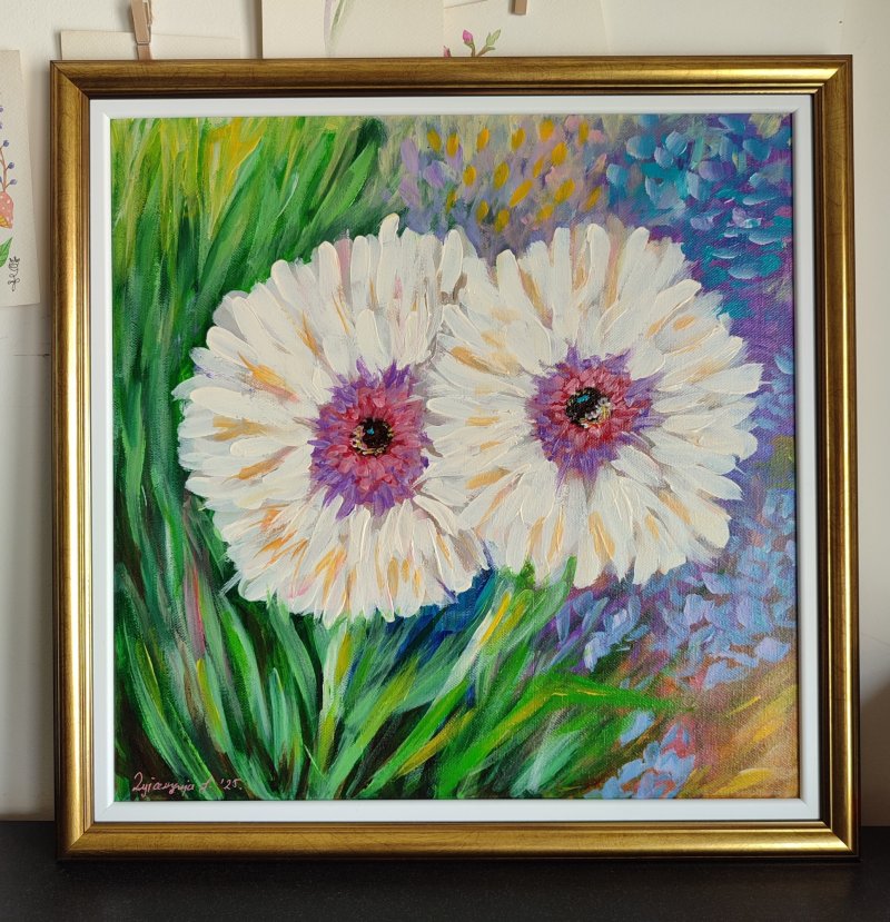 Daisies, Painting Jelena Dugandzija