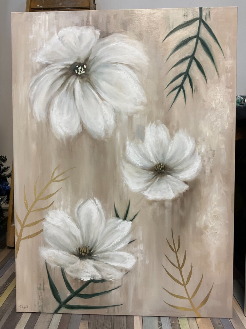 Flower motiv, Painting Katarina Vujnovic